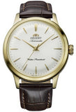 Orient Bambino Series Gold Tone Leather Strap Automatic Men's Watch RA-BB0101S