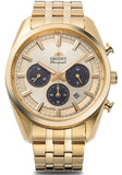 Orient Contemporary Chronograph Champagne Dial Men's Watch RA-TX0301G