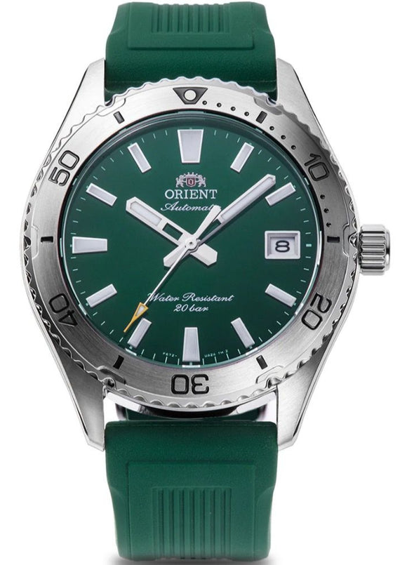 Orient Mako 40 Green Dial Rubber Strap Automatic Men's Watch RA-AC0R11E