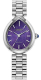 Citizen Eco-Drive L Rainell Purple Dial Stainless Steel Ladies Watch EM1200-55X