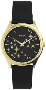 Timex Starstruck Leather Strap Quartz Ladies Watch TW2U57300