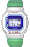 Casio G-Shock Metallic Silver Coating Bezel Green Band Men's Watch DW-5600EU-8A3