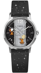 Timex x Peanuts Space Collection Hand Wound Leather Strap Ladies Watch TW2W89700