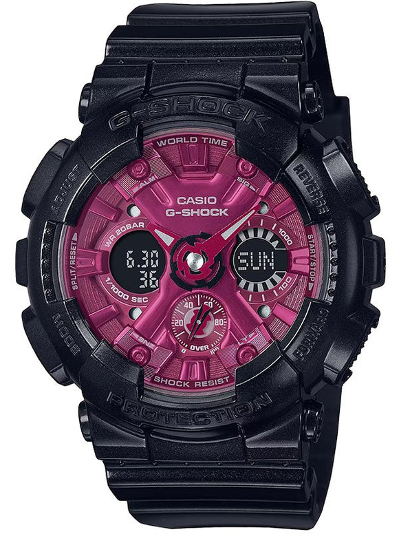 Casio G-Shock Glossy Metallic Black for Ladies Watch GMA-S120RB-1A