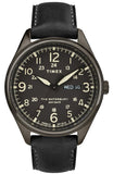 Timex Waterbury Day-Date Black Leather Strap Men's Watch TW2R89100