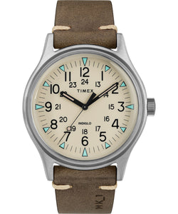 Timex MK1 Military Style Leather Strap Mens Watch TW2R96800