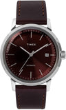 Timex Marlin Burgundy Leather Strap Automatic Men's Watch TW2T23200