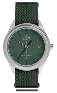Timex Marlin Jet Green Fabric Strap Automatic Men's Watch TW2Y24400