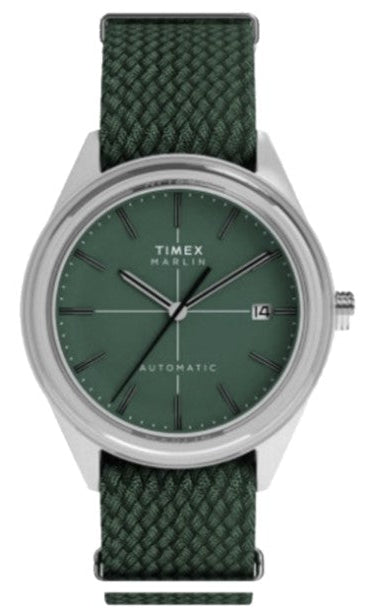 Timex Marlin Jet Green Fabric Strap Automatic Men's Watch TW2Y24400