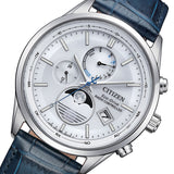 Citizen Eco-Drive Moon Phase Radio-Controlled Leather Men's Watch BY1030-09A