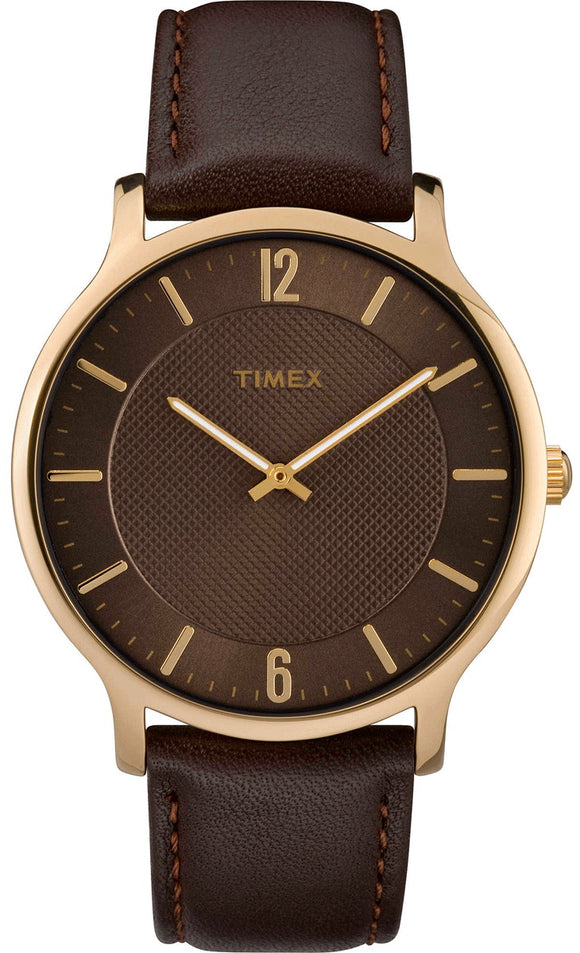 Timex Metropolitan Brown Leather Strap Men's Watch TW2R49800