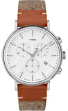 Timex Fairfield Chronograph Brown Leather Strap Men's Watch TW2R62000