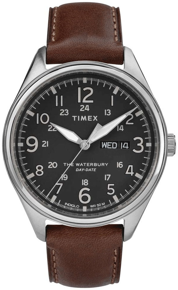 Timex Waterbury Day-Date Leather Strap Men's Watch TW2P83800