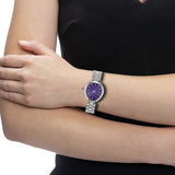Citizen Eco-Drive L Rainell Purple Dial Stainless Steel Ladies Watch EM1200-55X