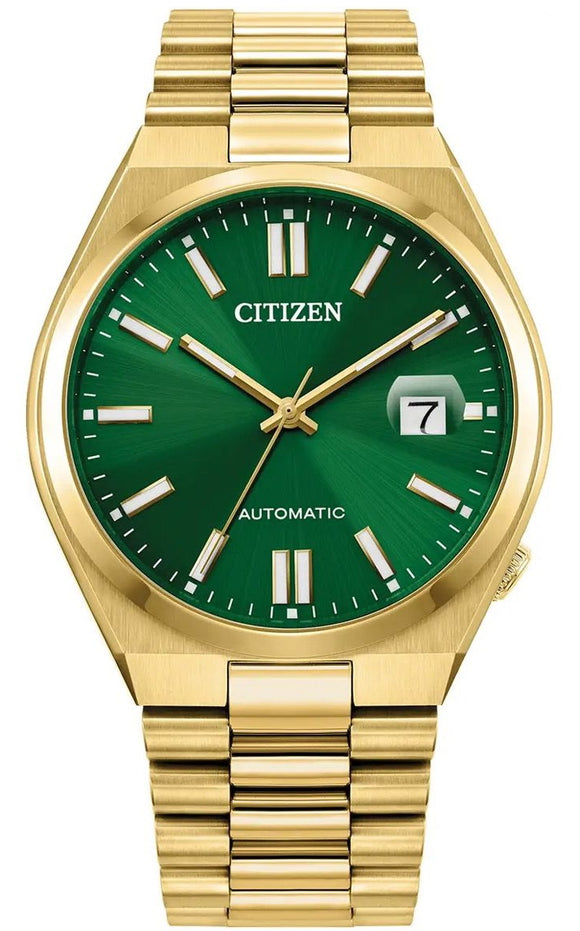 Citizen Tsuyosa Green Dial Gold Plated Automatic Men's Watch NJ0152-51X