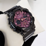 Casio G-Shock Glossy Metallic Black for Ladies Watch GMA-S120RB-1A