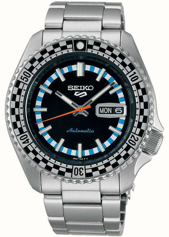 Seiko 5 Sports Black & White Checker Flag Automatic Men's Watch SRPK67K1