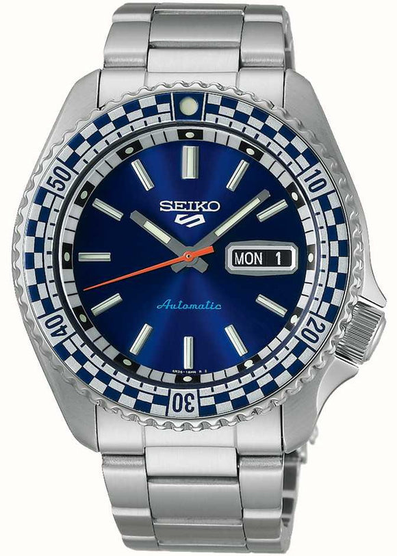 Seiko 5 Sports Black & White Checker Flag Automatic Men's Watch SRPK65K1