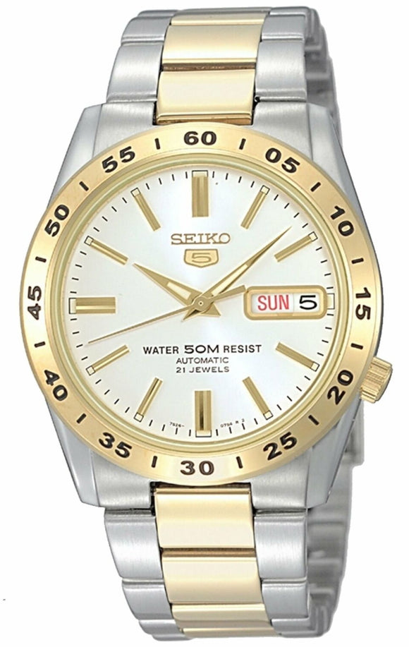 Seiko 5 Sports Two Tone Gold Plated Automatic Men's Watch SNKE04K1
