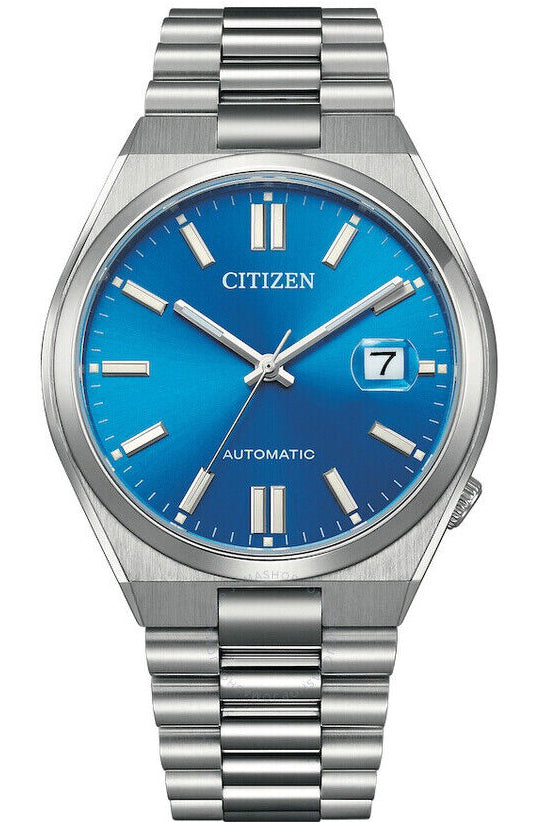 Citizen x Pantone Glowing Blue Dial Automatic Stainless Steel Men's Watch NJ0158-89L