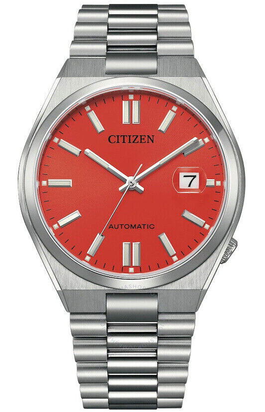 Citizen x Pantone Blazing Red Dial Automatic Stainless Steel Men's Watch NJ0158-89W