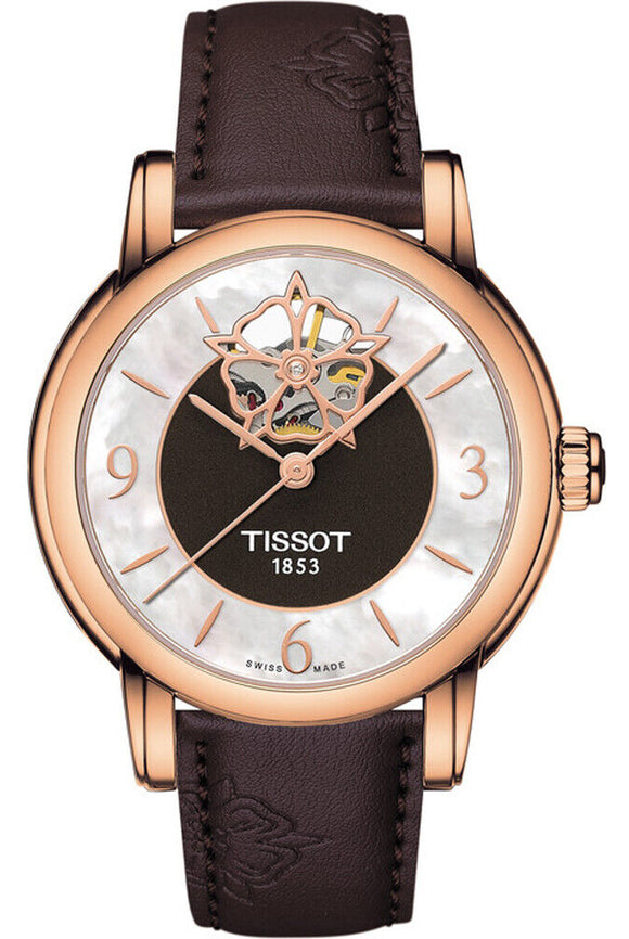 Tissot Heart Powermatic 80 Brown Automatic Ladies Watch T0502073711704