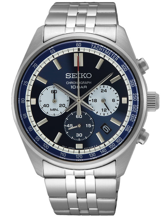 Seiko Analog Chrono 100m Quartz Men's Watch SSB427P1