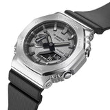 Casio G-Shock Carbon Square Silver Metal Black Men's Watch GM-2100-1A
