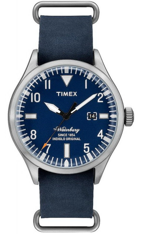 Timex The Waterbury Date Leather Strap Quartz Men's Watch TW2P64500