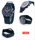 Timex MK1 Aluminum Chronograph Blue Nylon Strap Men's Watch TW2R67600