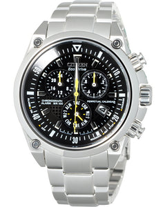 Citizen Eco-Drive Perpetual Calendar Chronograph WR100 Men's Watch BL5380-66E