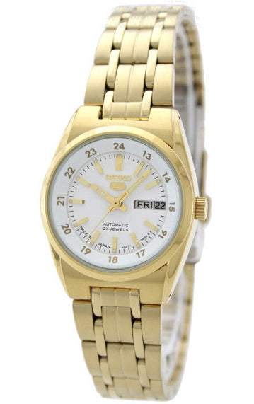 Seiko 5 automatic watch on sale gold