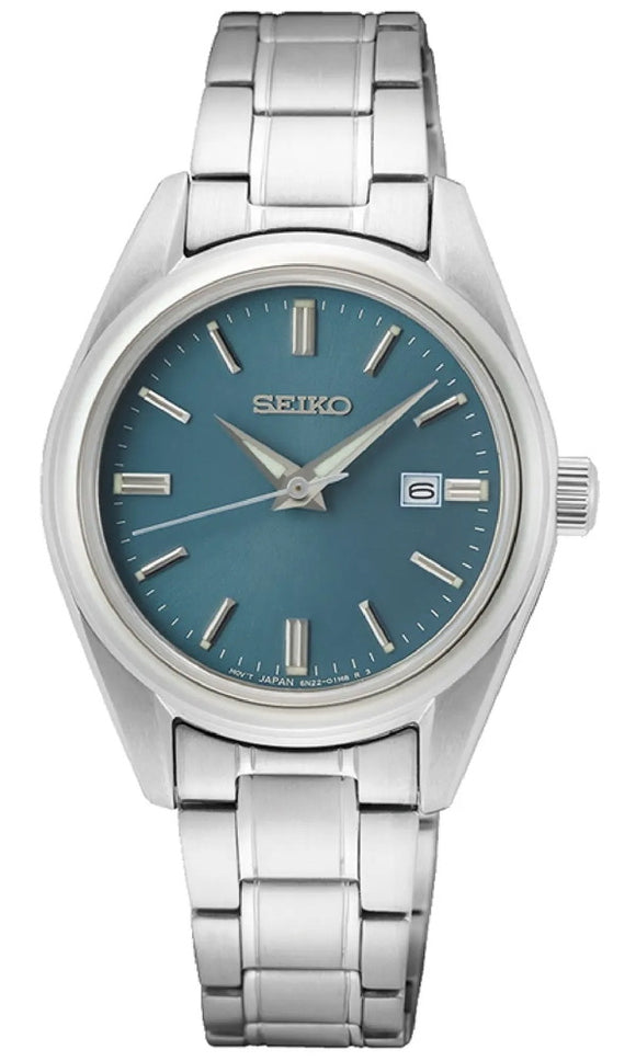 Seiko Stainless Steel Sapphire Quartz Ladies Watch SUR531P1