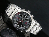 Seiko Quartz Chronograph 100m Stainless Steel Men's Watch SNN159P1