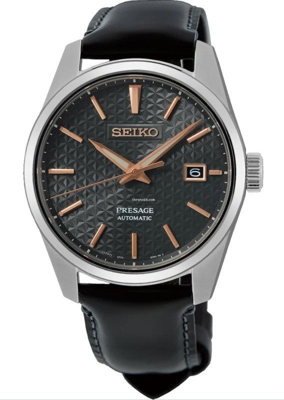 Seiko Presage Sharp Edged Series Leather Strap Automatic Men's Watch SPB231J1