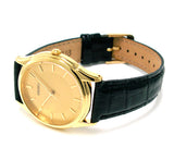 Seiko Gold Tone Dress Strap Men's Watch SJA208P