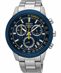 Seiko Chronograph 100m Stainless Steel Men's Watch SSB207P1