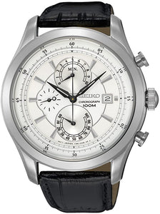 Seiko Chronograph 100m Leather Strap Men s Watch SPC163P2 Spot