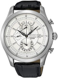 Seiko Chronograph 100m Leather Strap Men's Watch SPC163P2