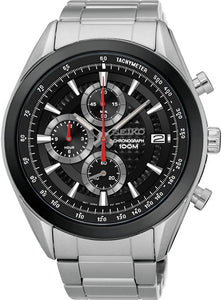 Seiko Chronograph Quartz Tachymeter Stainless Steel Men's Watch SSB201P1