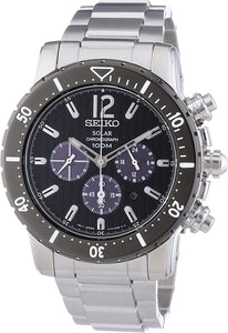 Seiko Solar Chronograph Stainless Steel Men's Watch SSC245P1