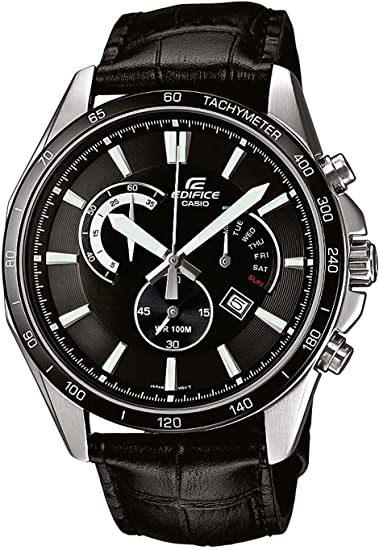 Casio Edifice Quartz Chronograph Date Leather Strap Men's Watch EFR-510L-1A
