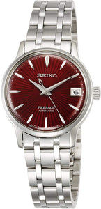 Seiko Presage Red Dial Automatic Bracelet Ladies Watch SRP853J1