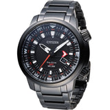 Citizen Eco-Drive Promaster GMT 200M Stainless Steel Men's Watch BJ7086-57E