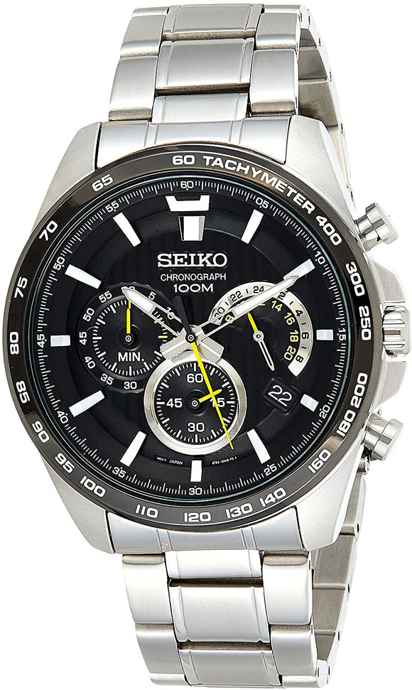 Seiko Chronograph Quartz Tachymeter Stainless Steel Men's Watch SSB303P1