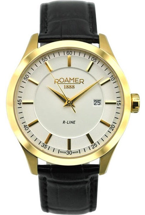 Roamer R-Line Sapphire Crystal Leather Strap Men's Watch 943856-48-25-09