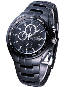 Citizen Chronograph Tachymeter Black Stainless Steel Men's Watch AN4019-52E