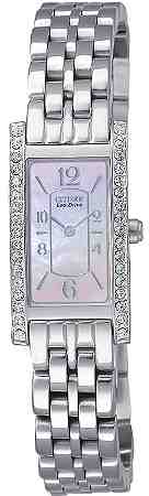 Citizen Eco Drive Swarovski Crystal Stainless Steel Ladies Watch EG2020-79X