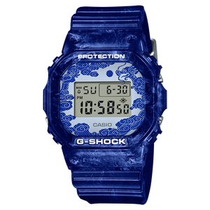 Casio G-Shock Blue and White Porcelain Steeled Men's Watch DW-5600BWP-2