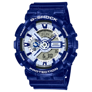 Casio G-Shock Blue and White Porcelain Steeled Men's Watch GA-110BWP-2A
